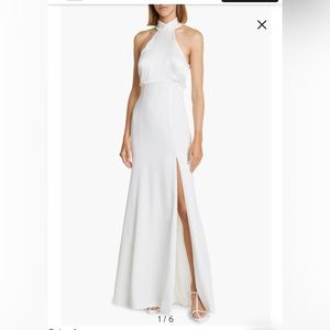 Cinq a sept Ivory Alexandra Halter Dress size 10